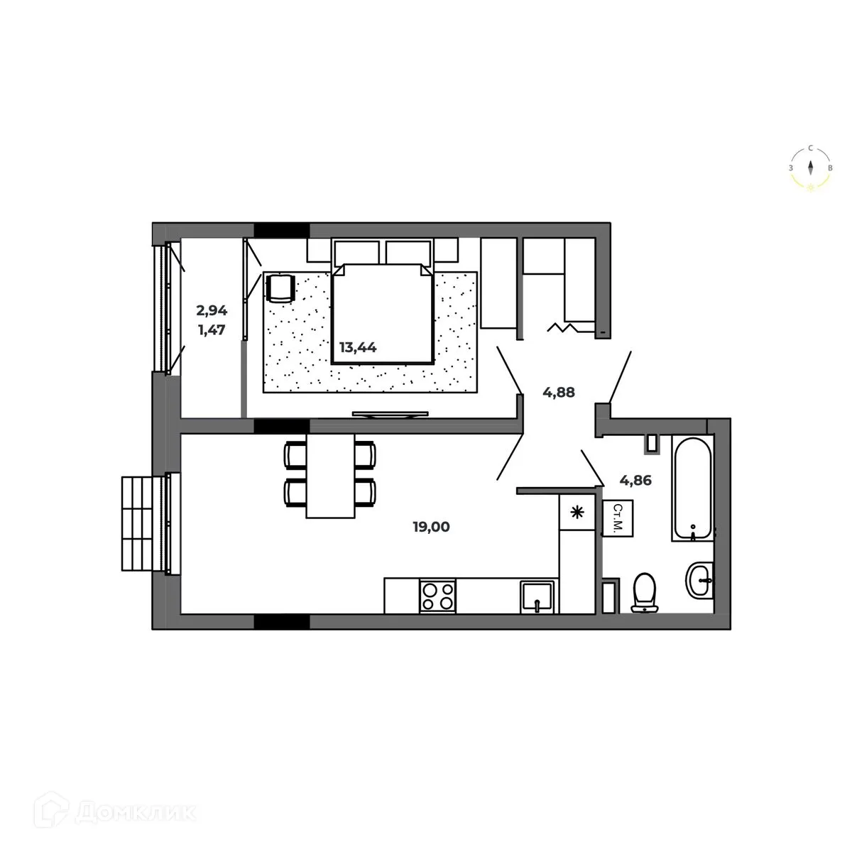 Фото квартиры в ЖК по ул. Красный Пахарь