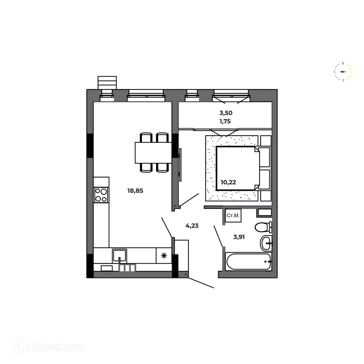 Фото квартиры в ЖК по ул. Красный Пахарь
