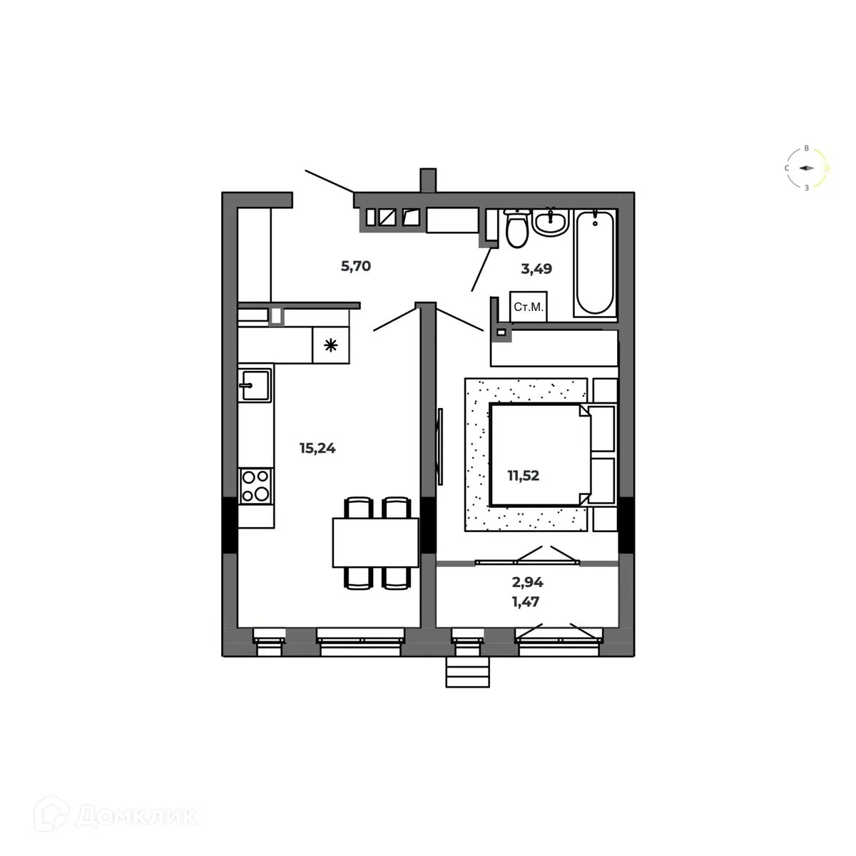 Фото квартиры в ЖК по ул. Красный Пахарь