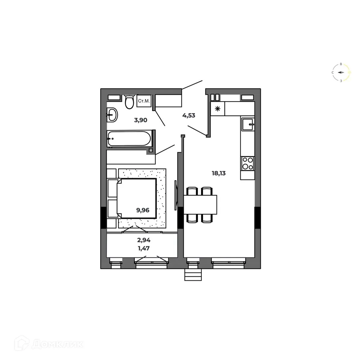 Фото квартиры в ЖК по ул. Красный Пахарь