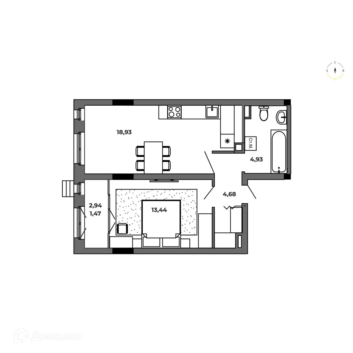 Фото квартиры в ЖК по ул. Красный Пахарь