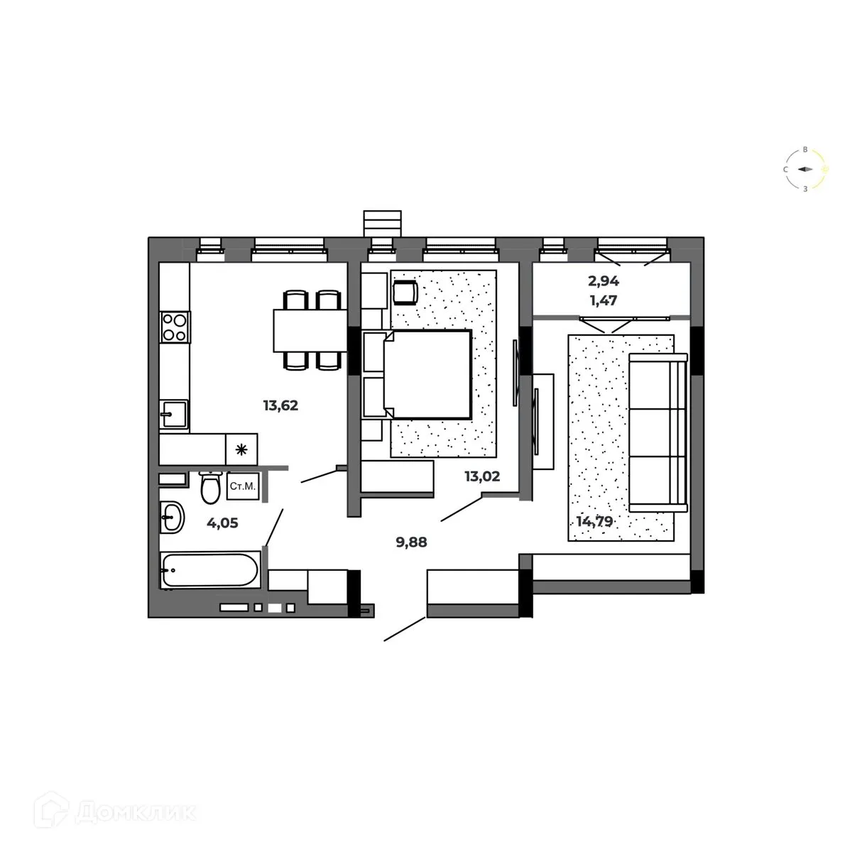 Фото квартиры в ЖК по ул. Красный Пахарь
