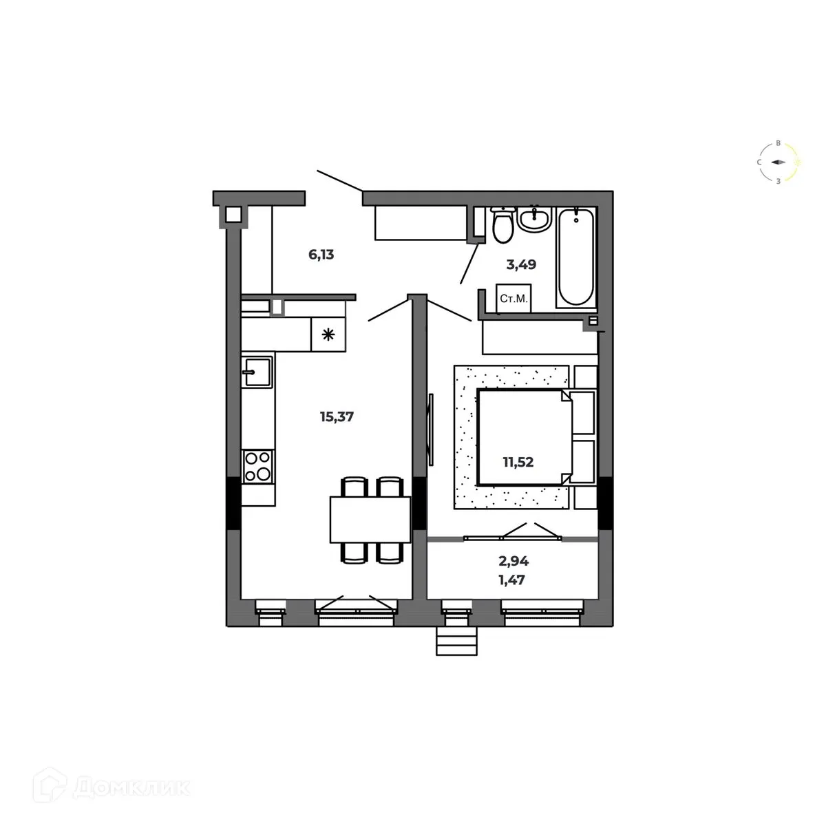 Фото квартиры в ЖК по ул. Красный Пахарь