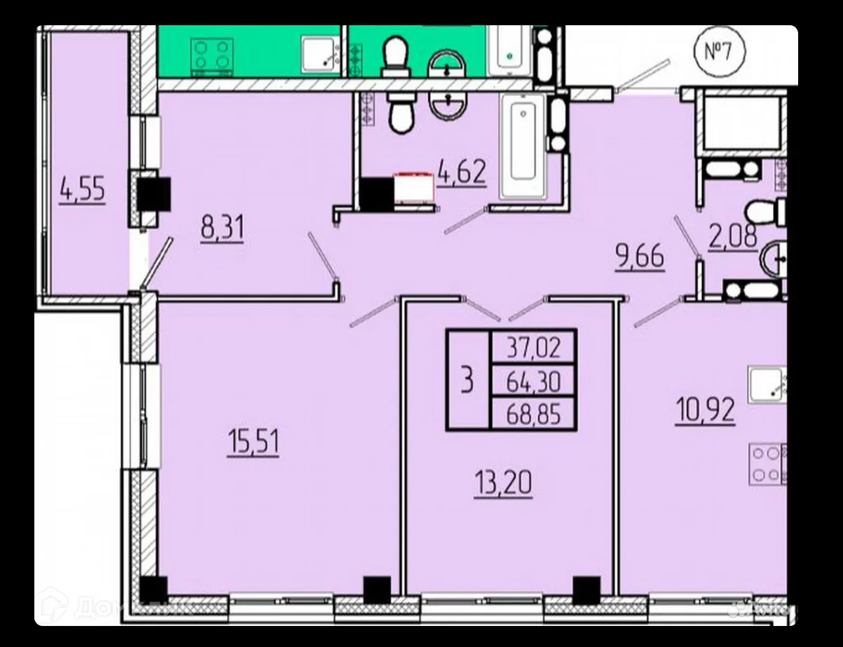Фото квартиры в ЖК Волгоградская Звезда