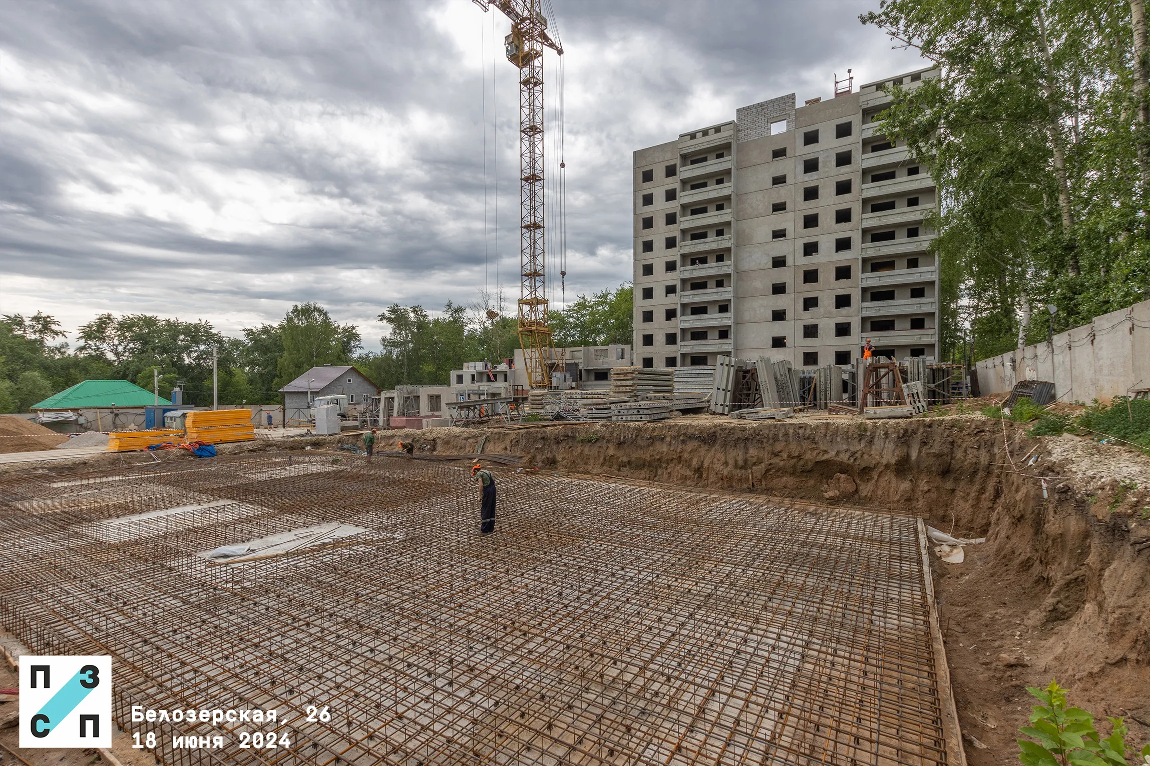 ЖК по ул. Белозерская ход строительства