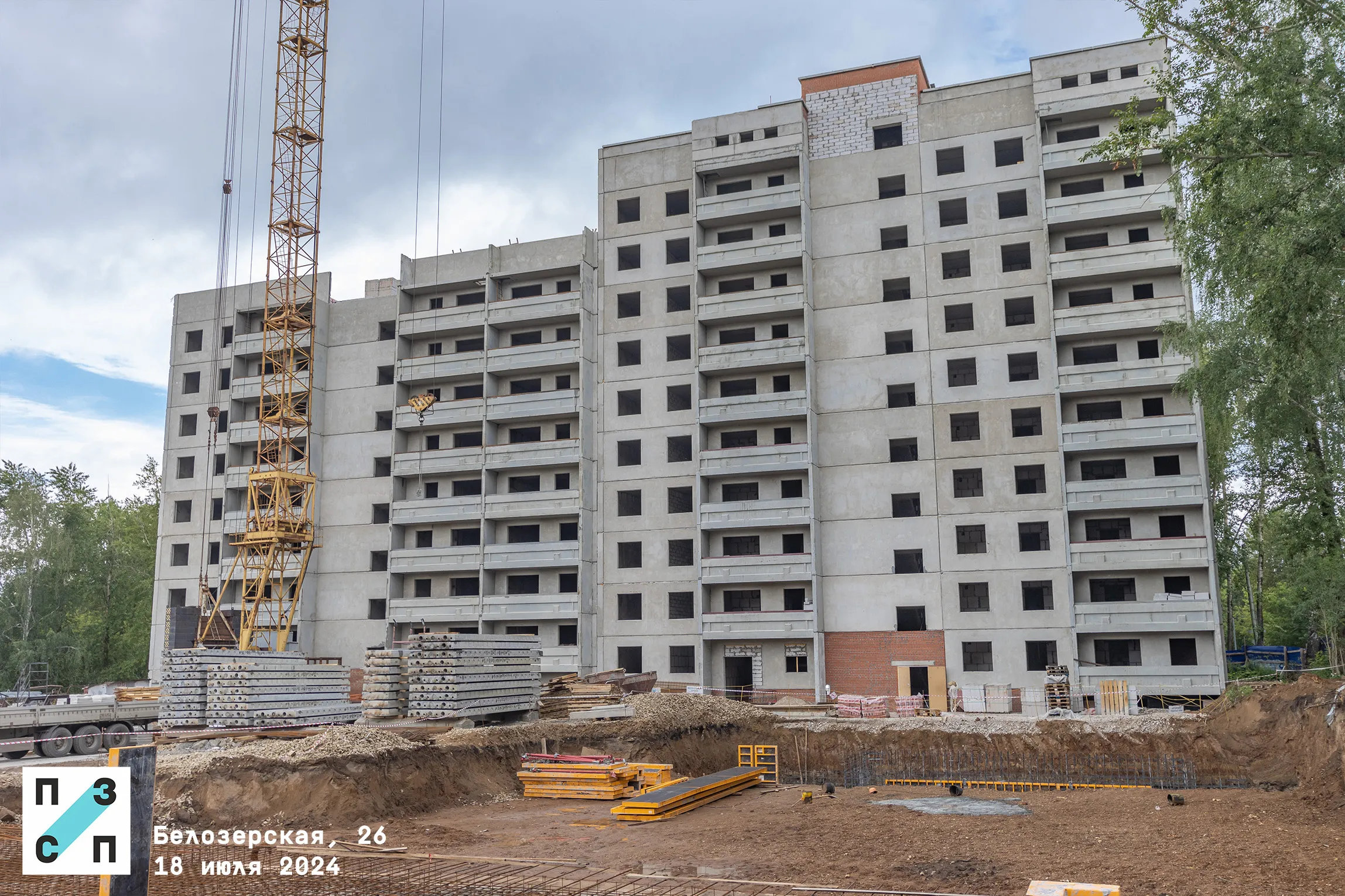 ЖК по ул. Белозерская ход строительства