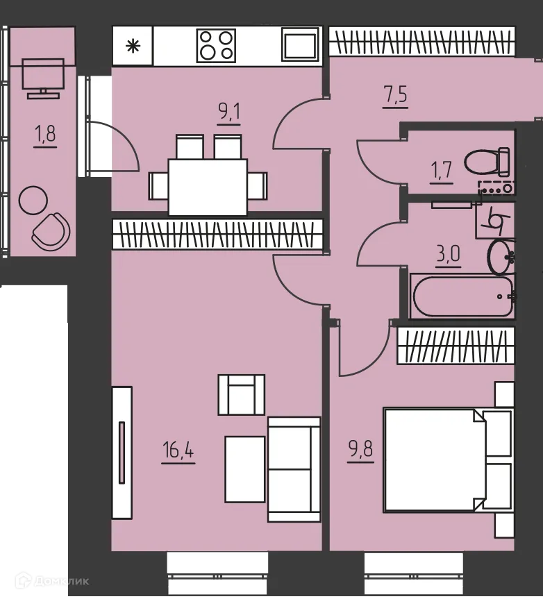 Фото квартиры в ЖК Дом Событие