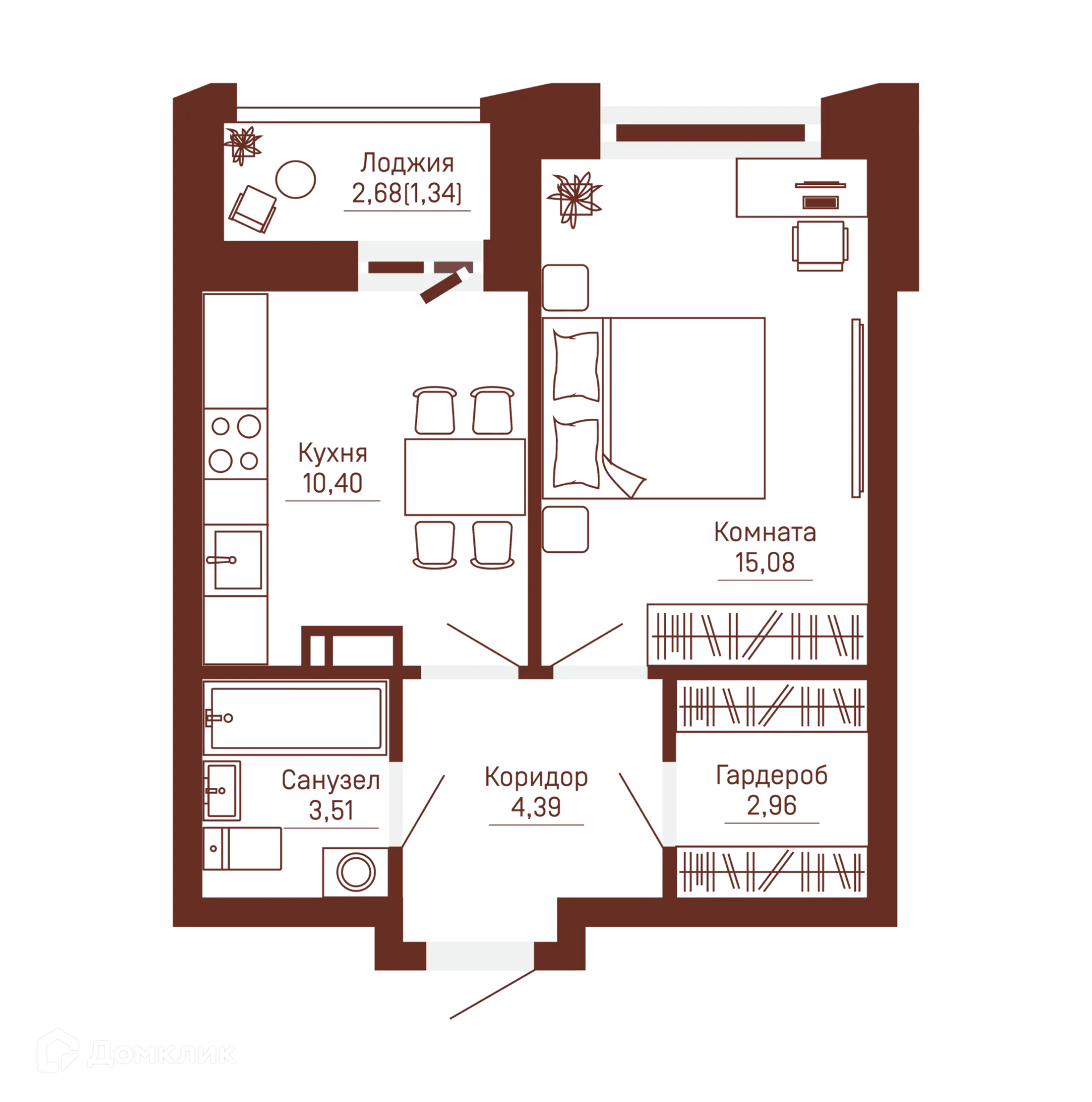 Фото квартиры в ЖК Три девятых