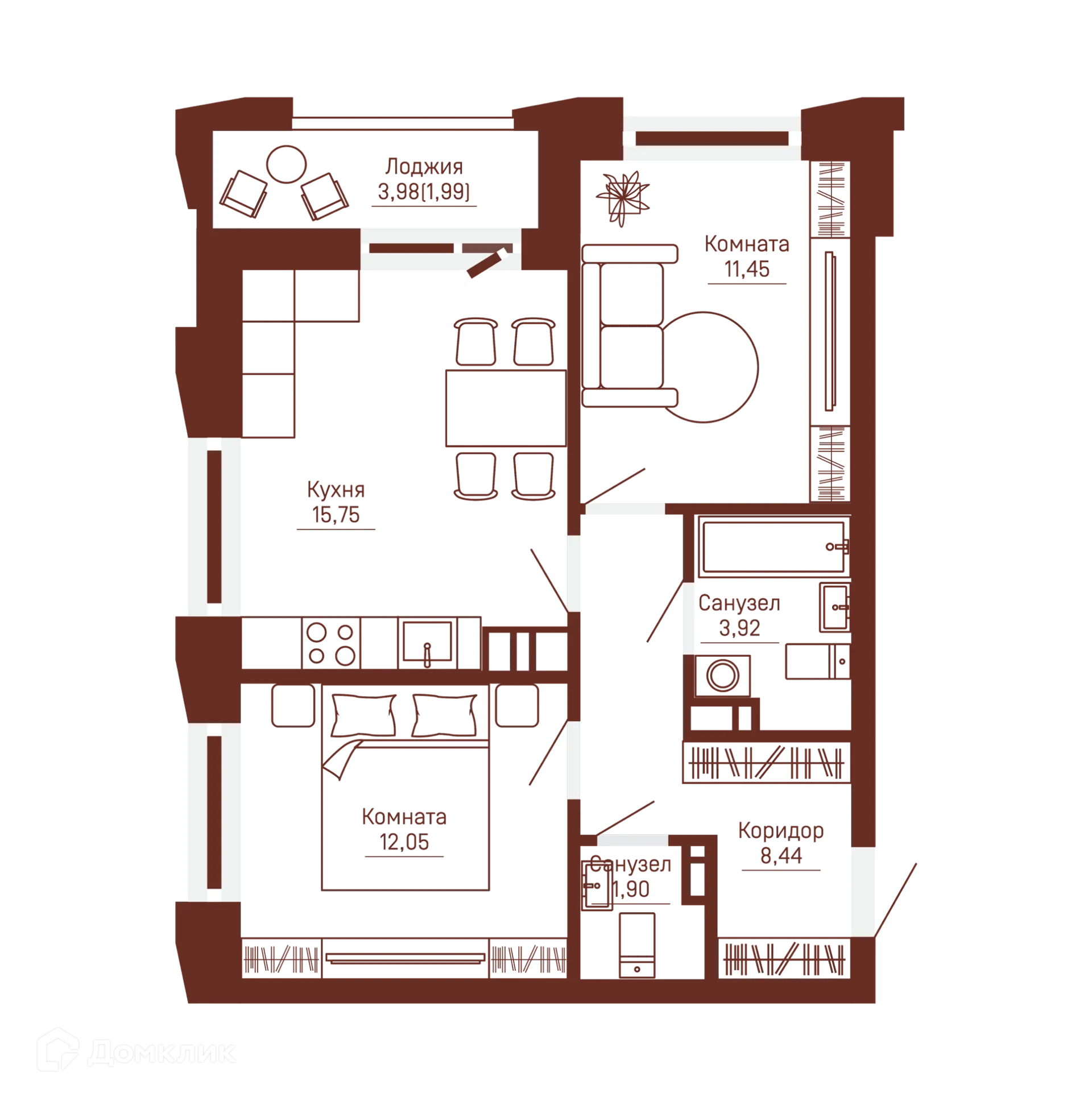 Фото квартиры в ЖК Три девятых