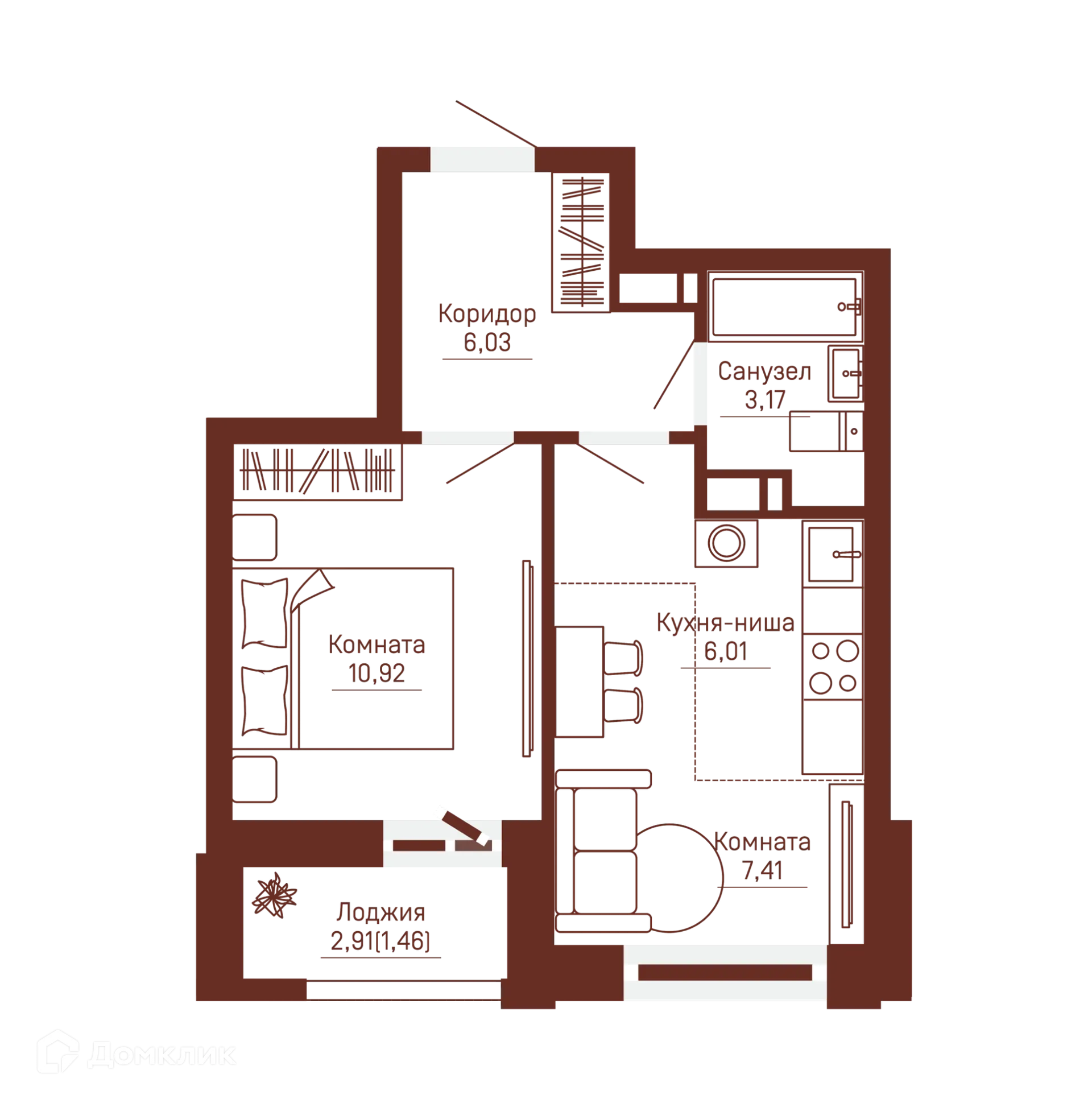 Фото квартиры в ЖК Три девятых
