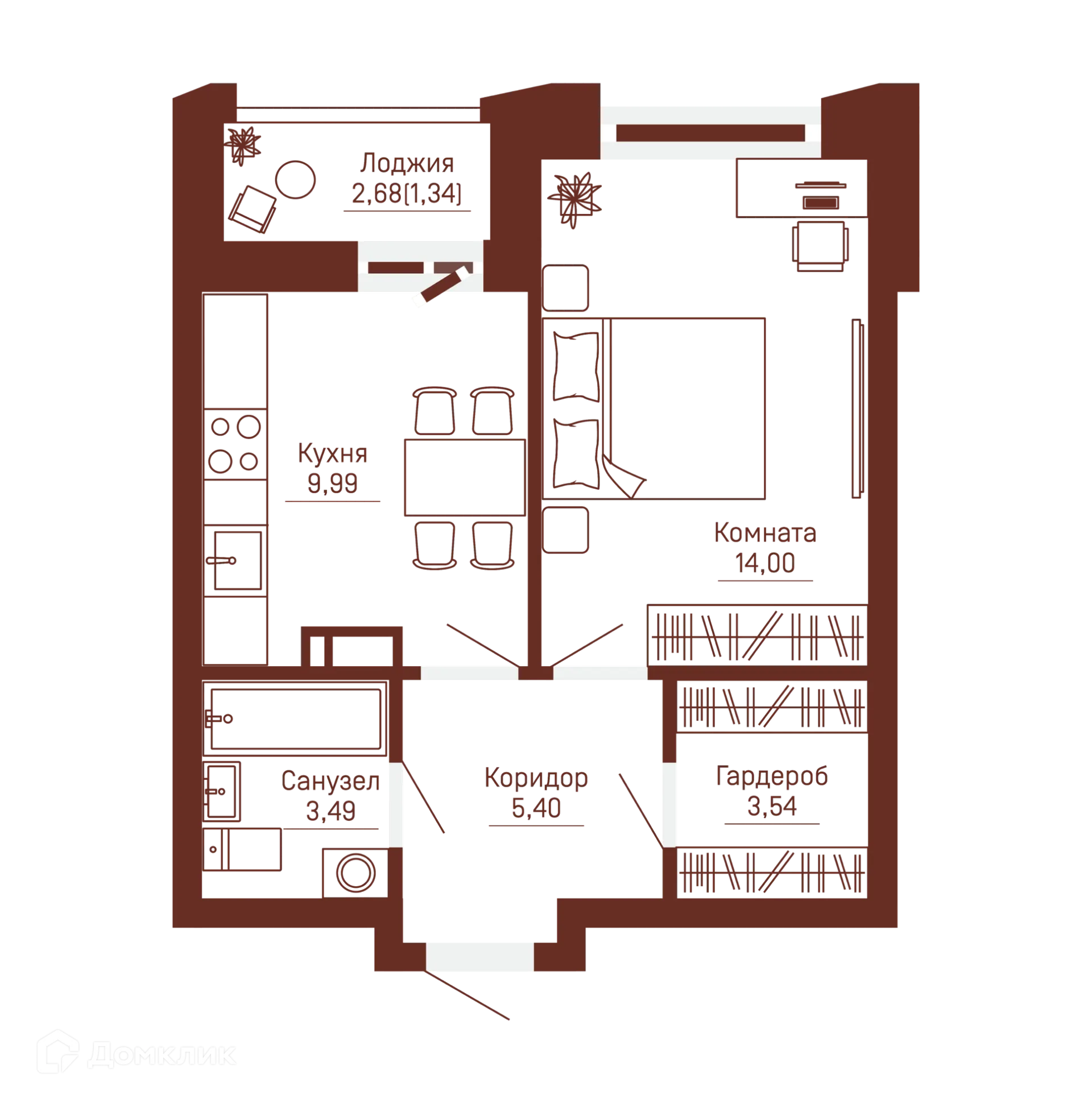 Фото квартиры в ЖК Три девятых