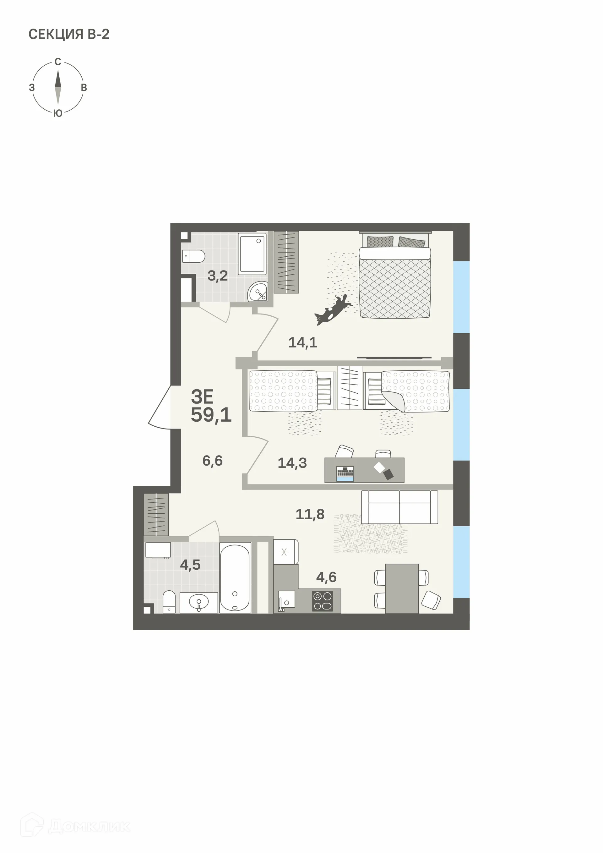 Фото квартиры в ЖК Грёнхольм