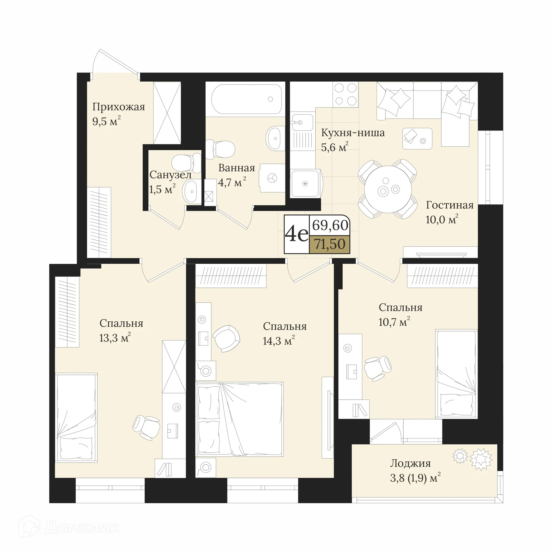 Фото квартиры в ЖК Веларт 3 очередь