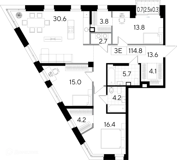 Квартира в ЖК Клубный дом  Строганов