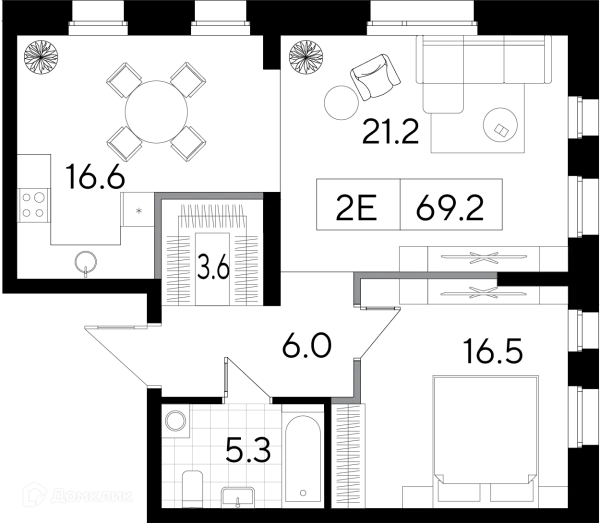 Квартира в ЖК Клубный дом  Строганов