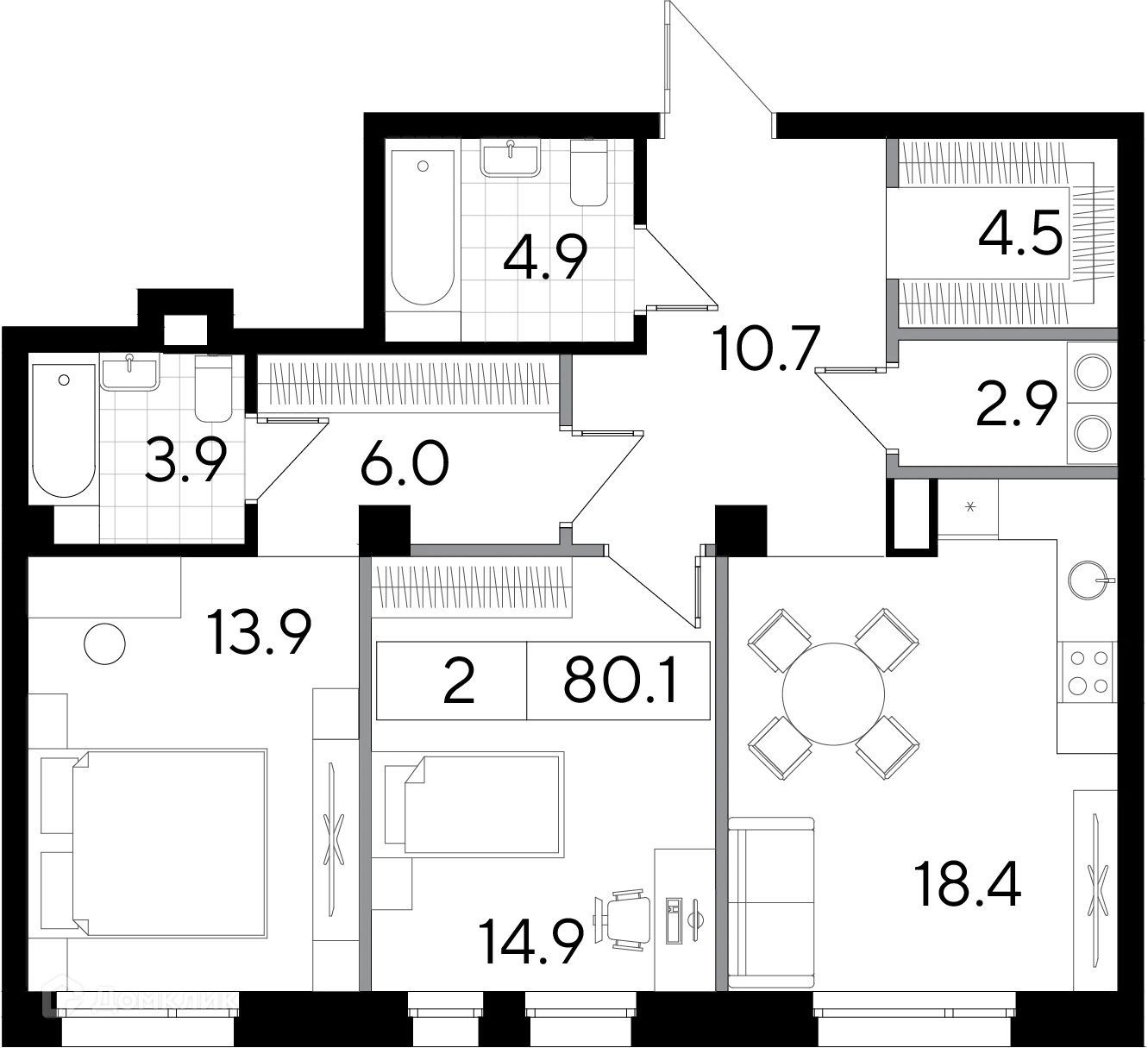 Фото квартиры в ЖК Клубный дом  Строганов
