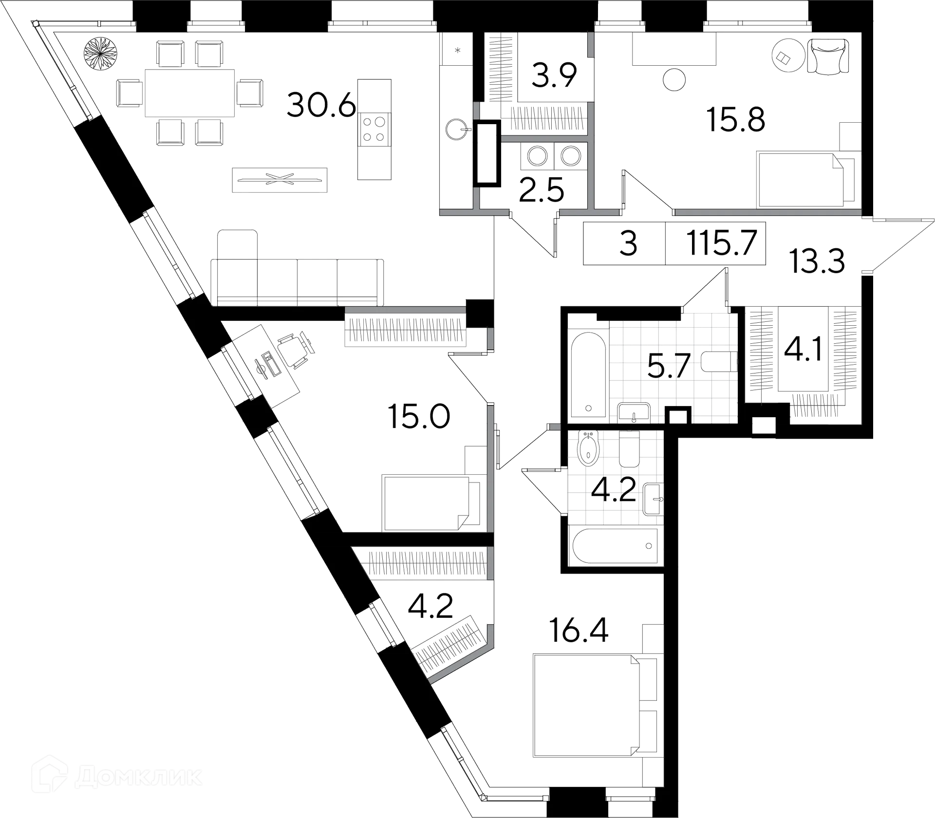 Фото квартиры в ЖК Клубный дом  Строганов