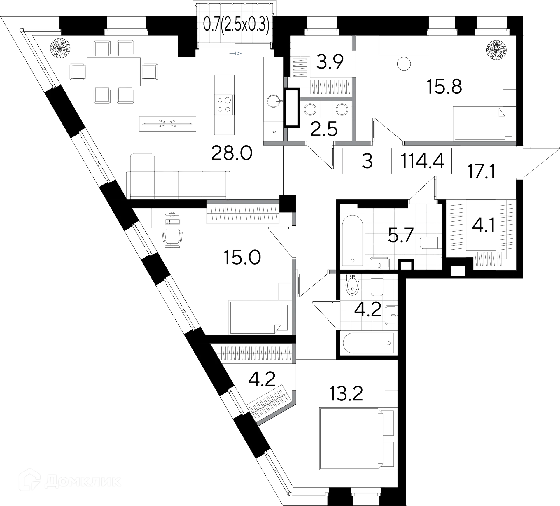 Фото квартиры в ЖК Клубный дом  Строганов