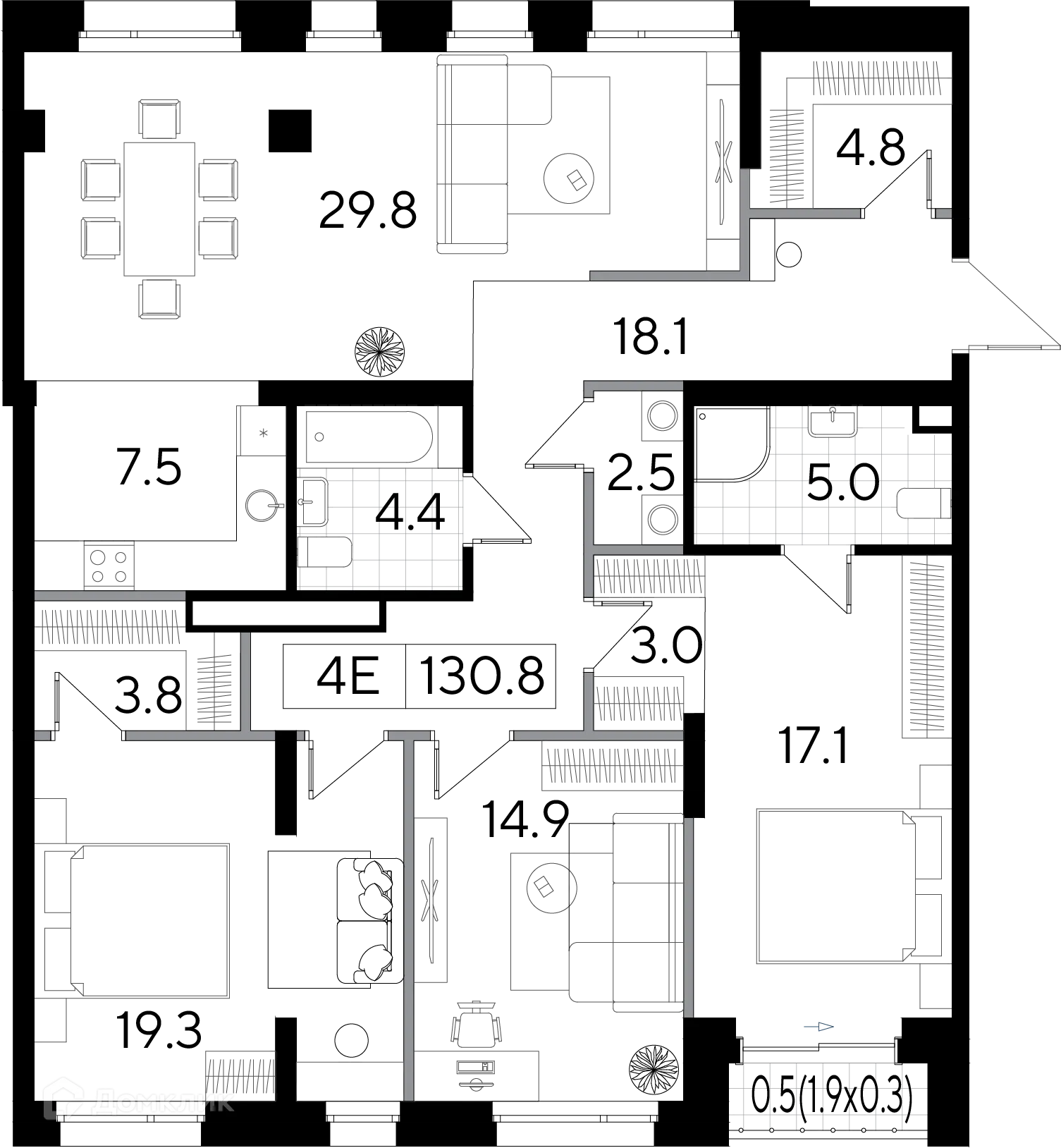 Фото квартиры в ЖК Клубный дом  Строганов