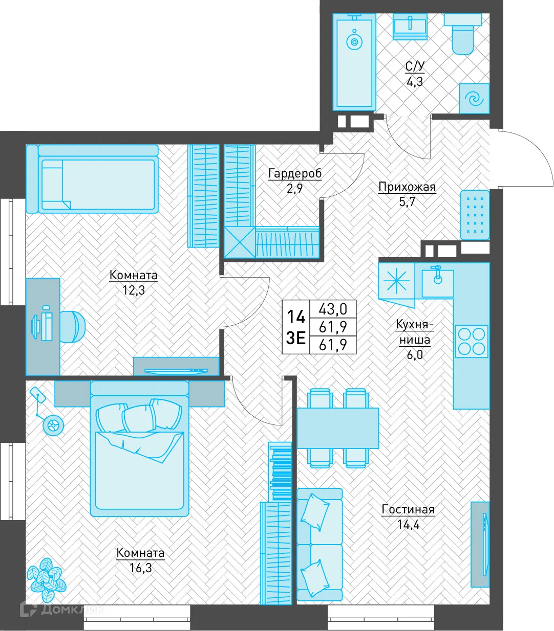 Фото квартиры в ЖК Архитектор