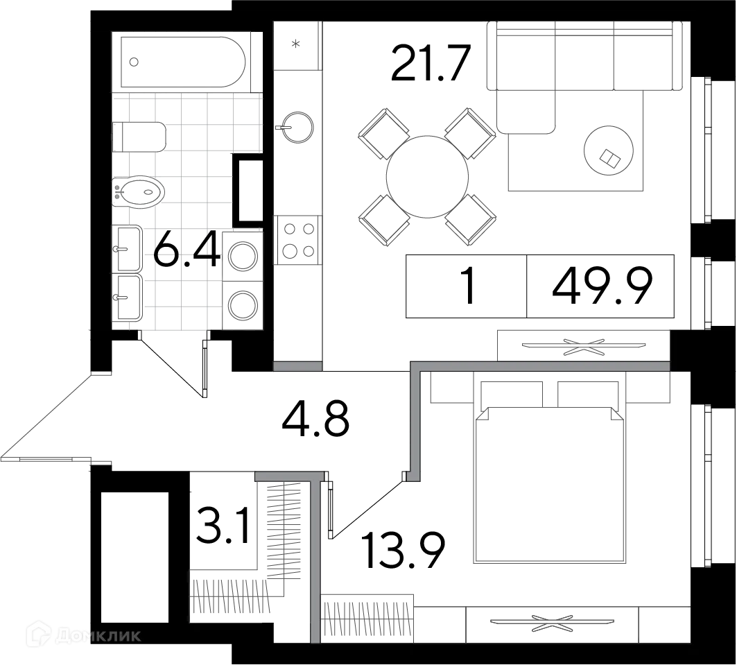 Фото квартиры в ЖК Клубный дом  Строганов