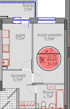 Фото квартиры в ЖК по улице Автозаводская