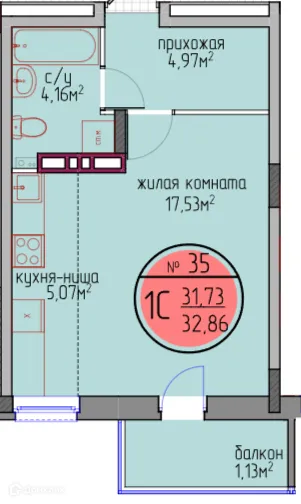 Фото квартиры в ЖК по улице Автозаводская