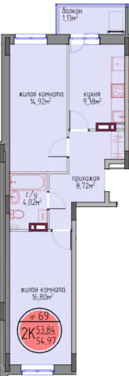 Фото квартиры в ЖК по улице Автозаводская