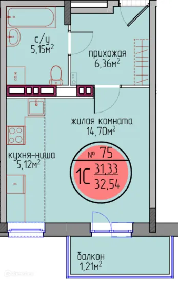 Фото квартиры в ЖК по улице Автозаводская