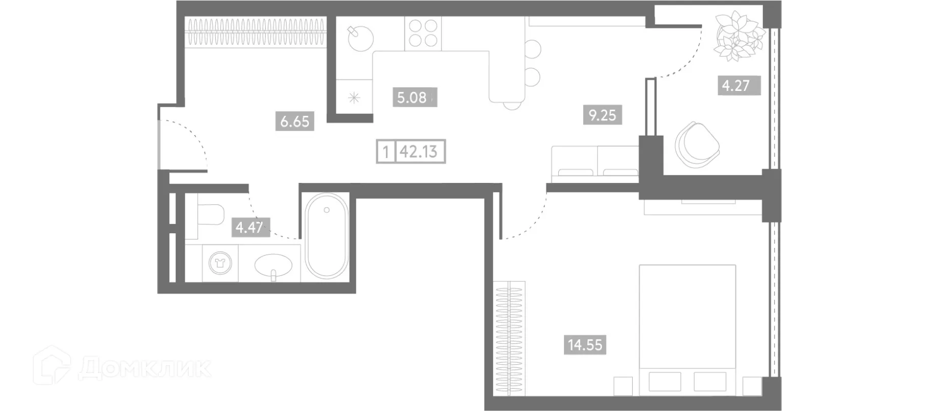 Фото квартиры в ЖК Клубный дом "Проявление"