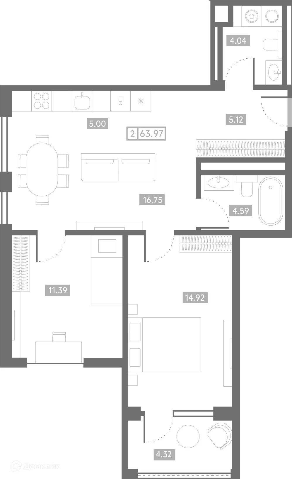 Фото квартиры в ЖК Клубный дом "Проявление"