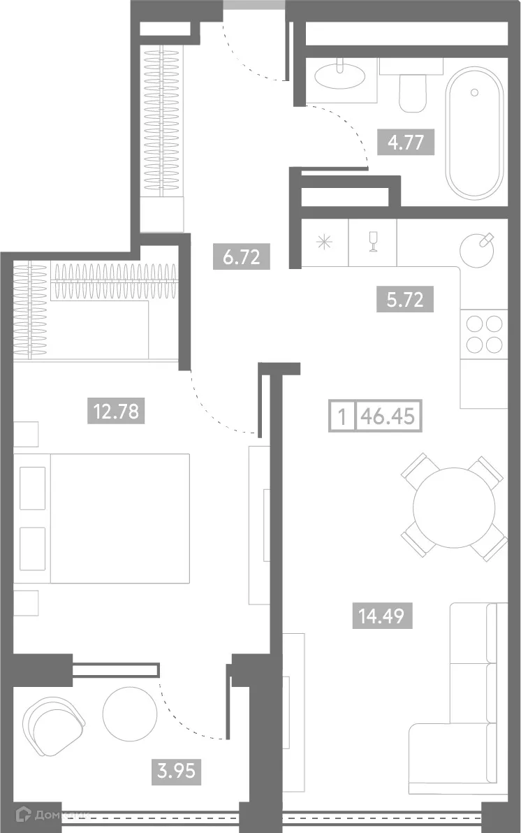Фото квартиры в ЖК Клубный дом "Проявление"