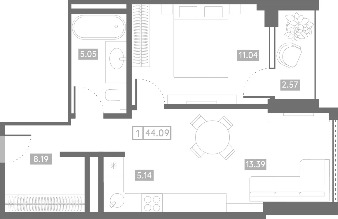 Фото квартиры в ЖК Клубный дом "Проявление"
