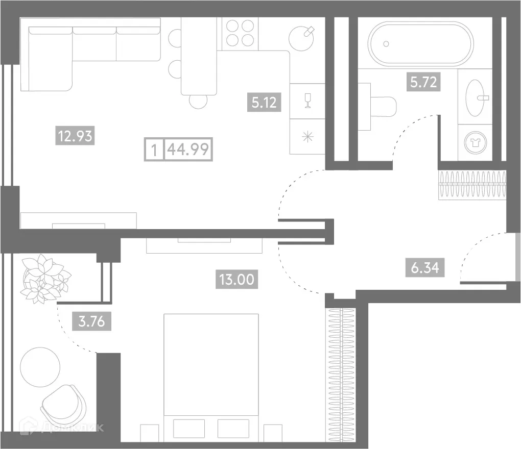 Фото квартиры в ЖК Клубный дом "Проявление"