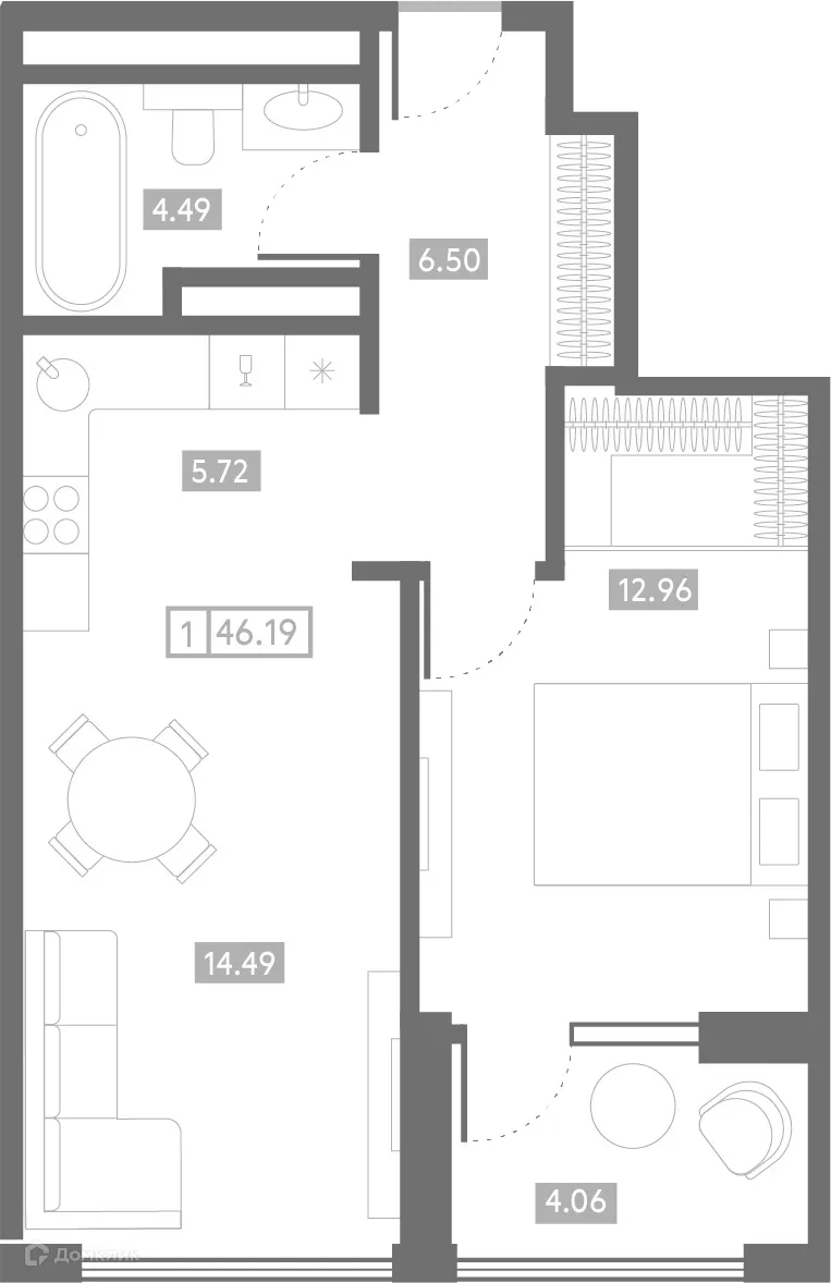 Фото квартиры в ЖК Клубный дом "Проявление"