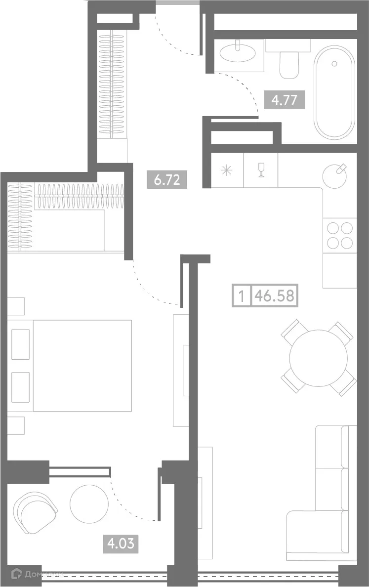 Фото квартиры в ЖК Клубный дом "Проявление"