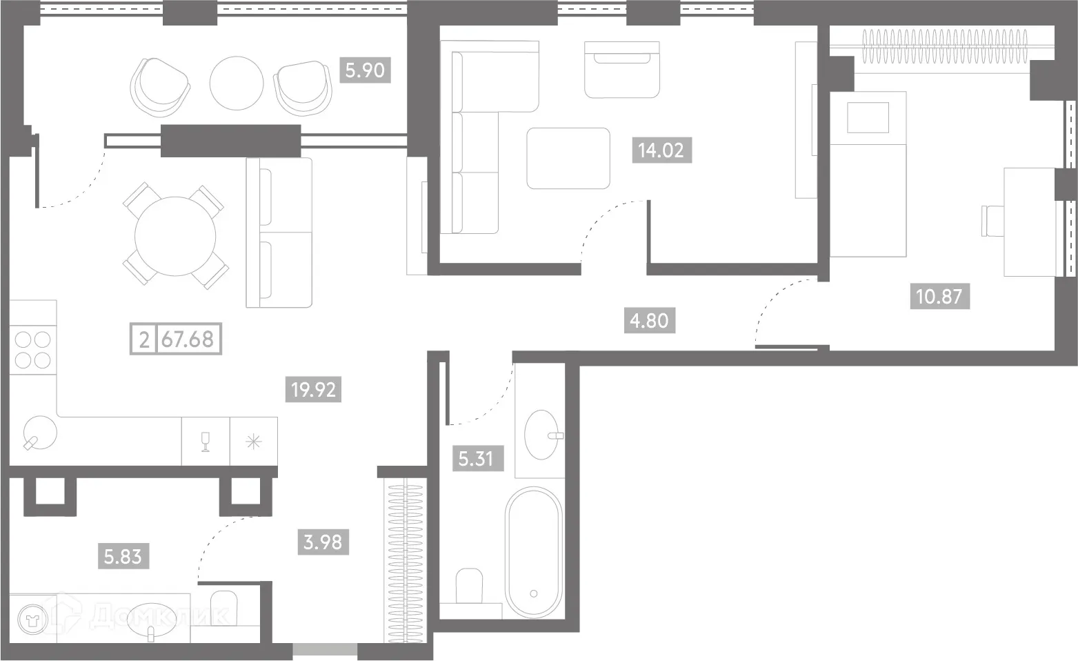 Фото квартиры в ЖК Клубный дом "Проявление"