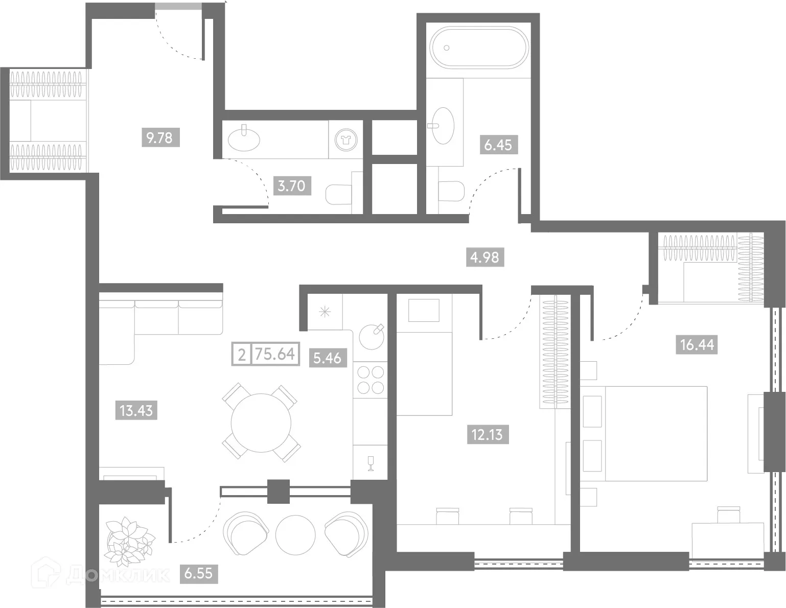 Фото квартиры в ЖК Клубный дом "Проявление"