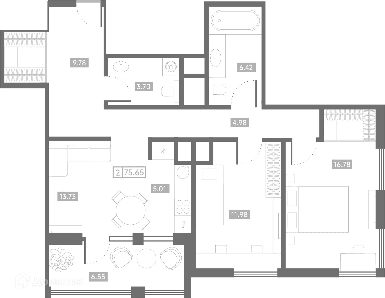 Фото квартиры в ЖК Клубный дом "Проявление"