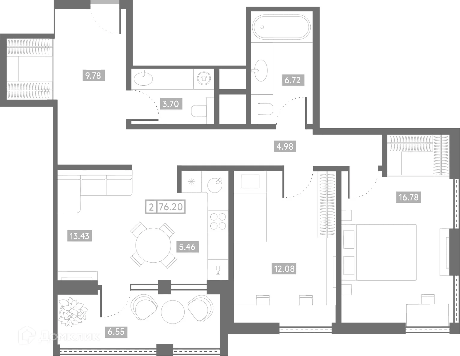 Фото квартиры в ЖК Клубный дом "Проявление"