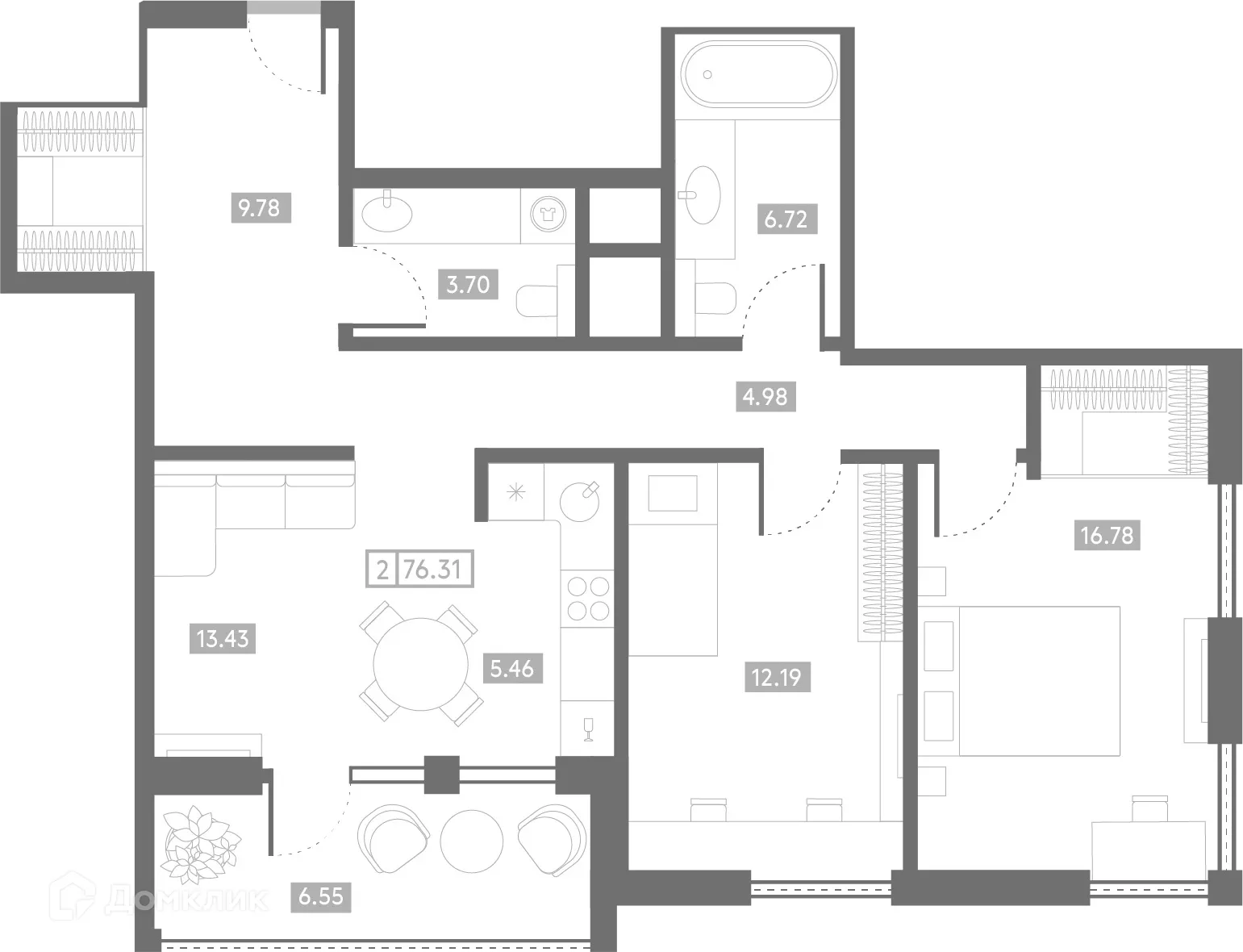 Фото квартиры в ЖК Клубный дом "Проявление"