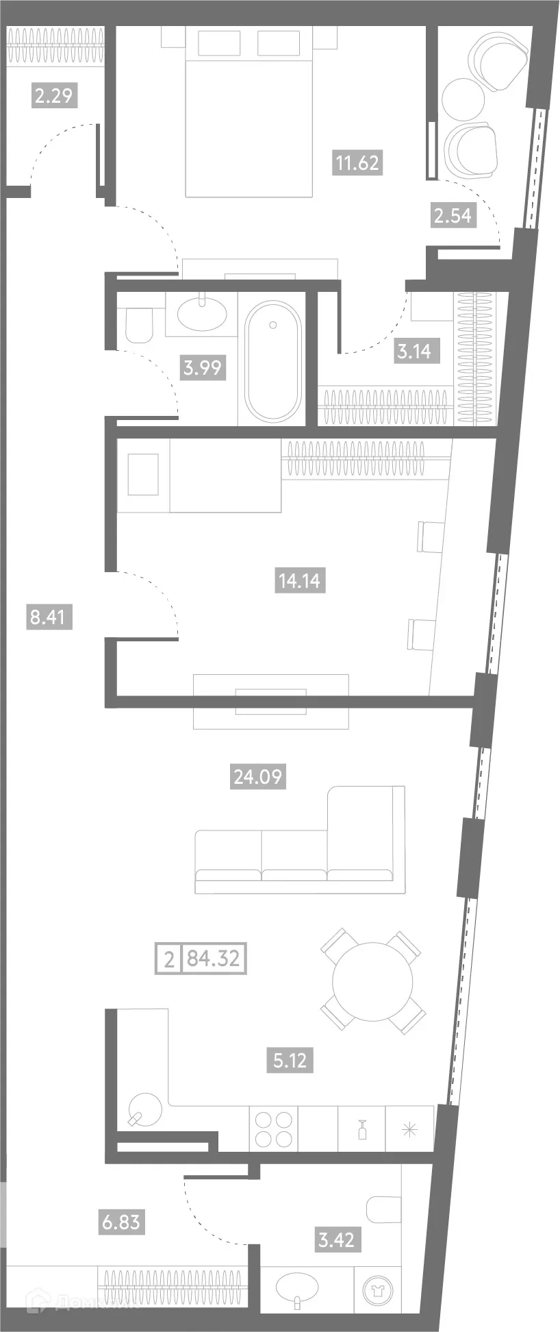 Фото квартиры в ЖК Клубный дом "Проявление"