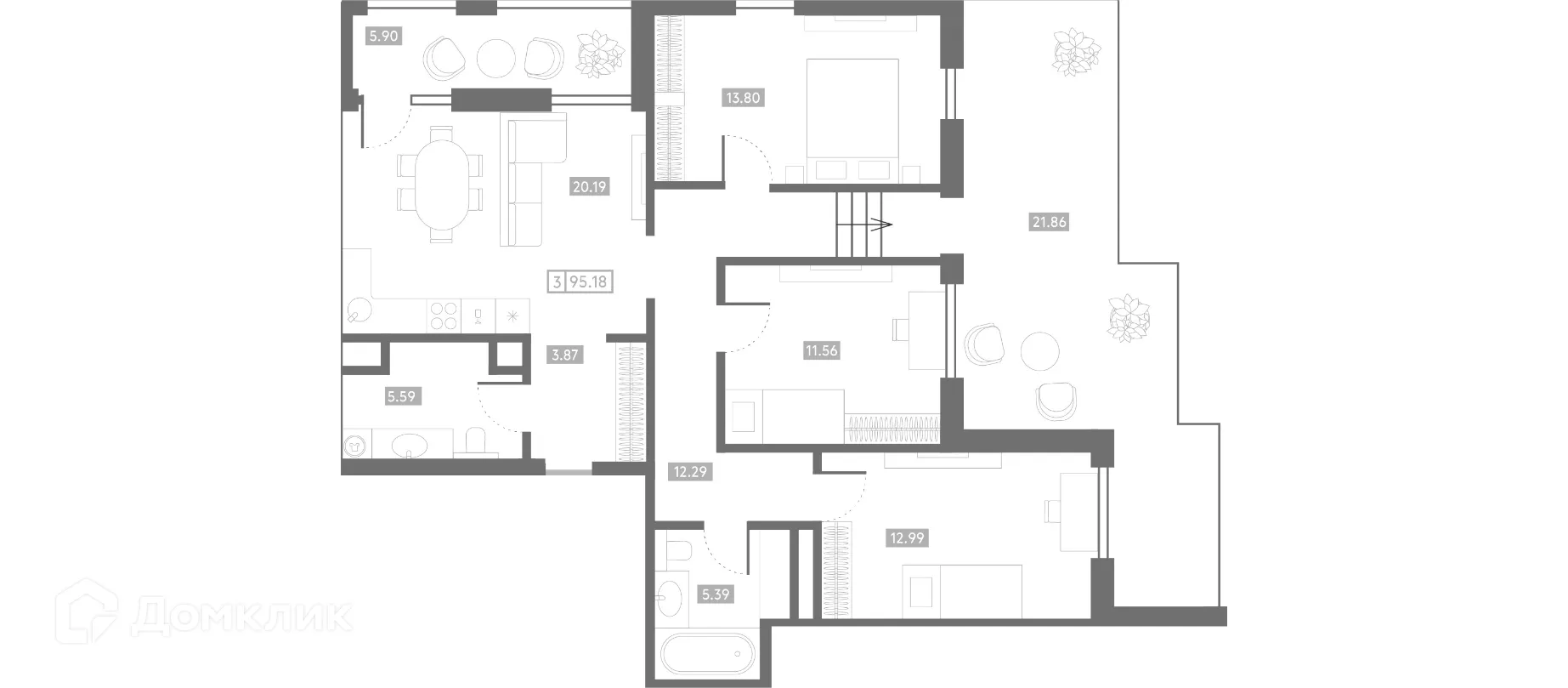 Фото квартиры в ЖК Клубный дом "Проявление"