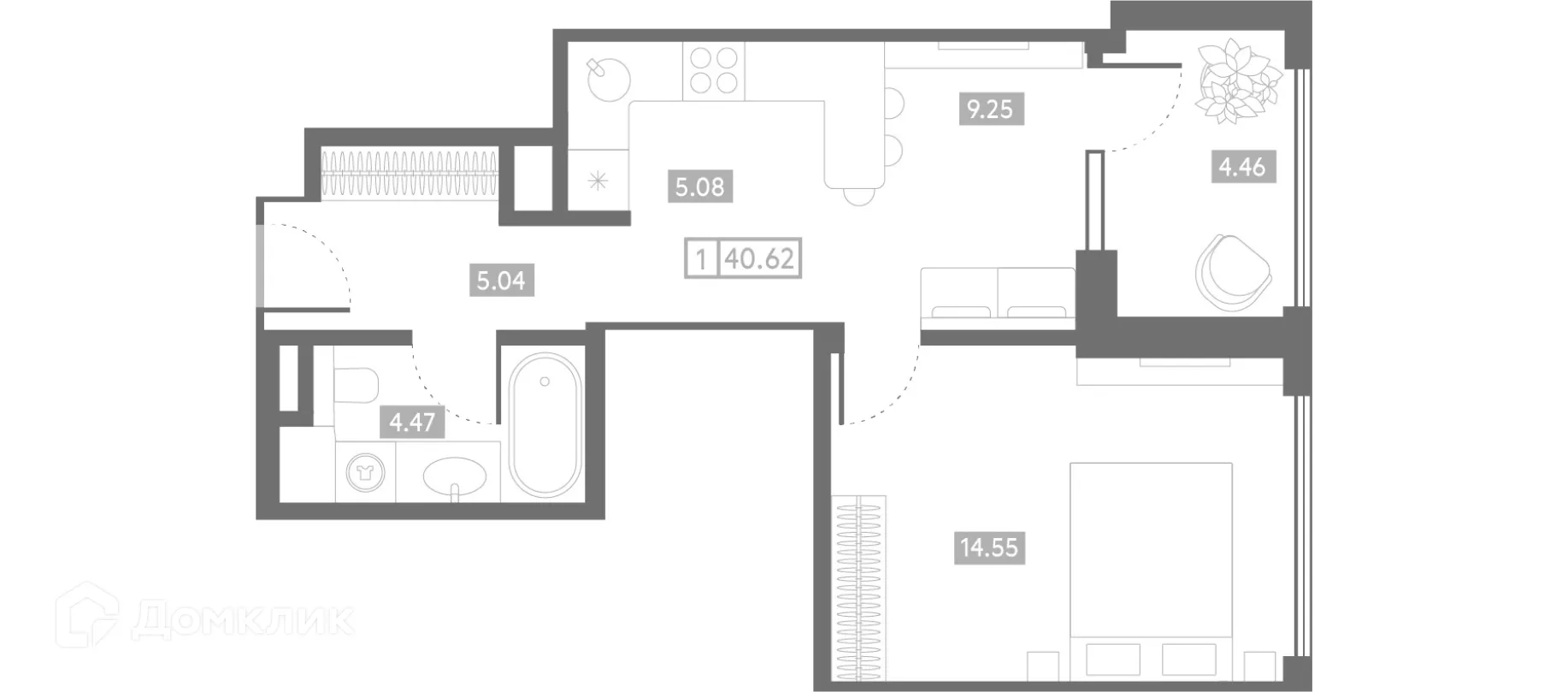 Фото квартиры в ЖК Клубный дом "Проявление"