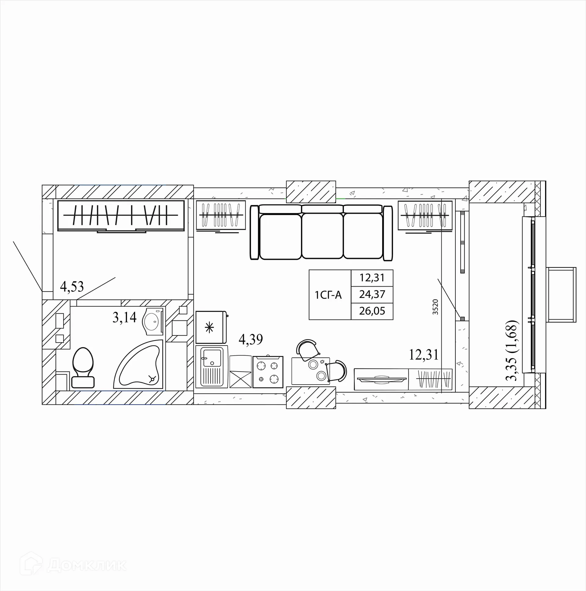 Фото квартиры в ЖК Орион
