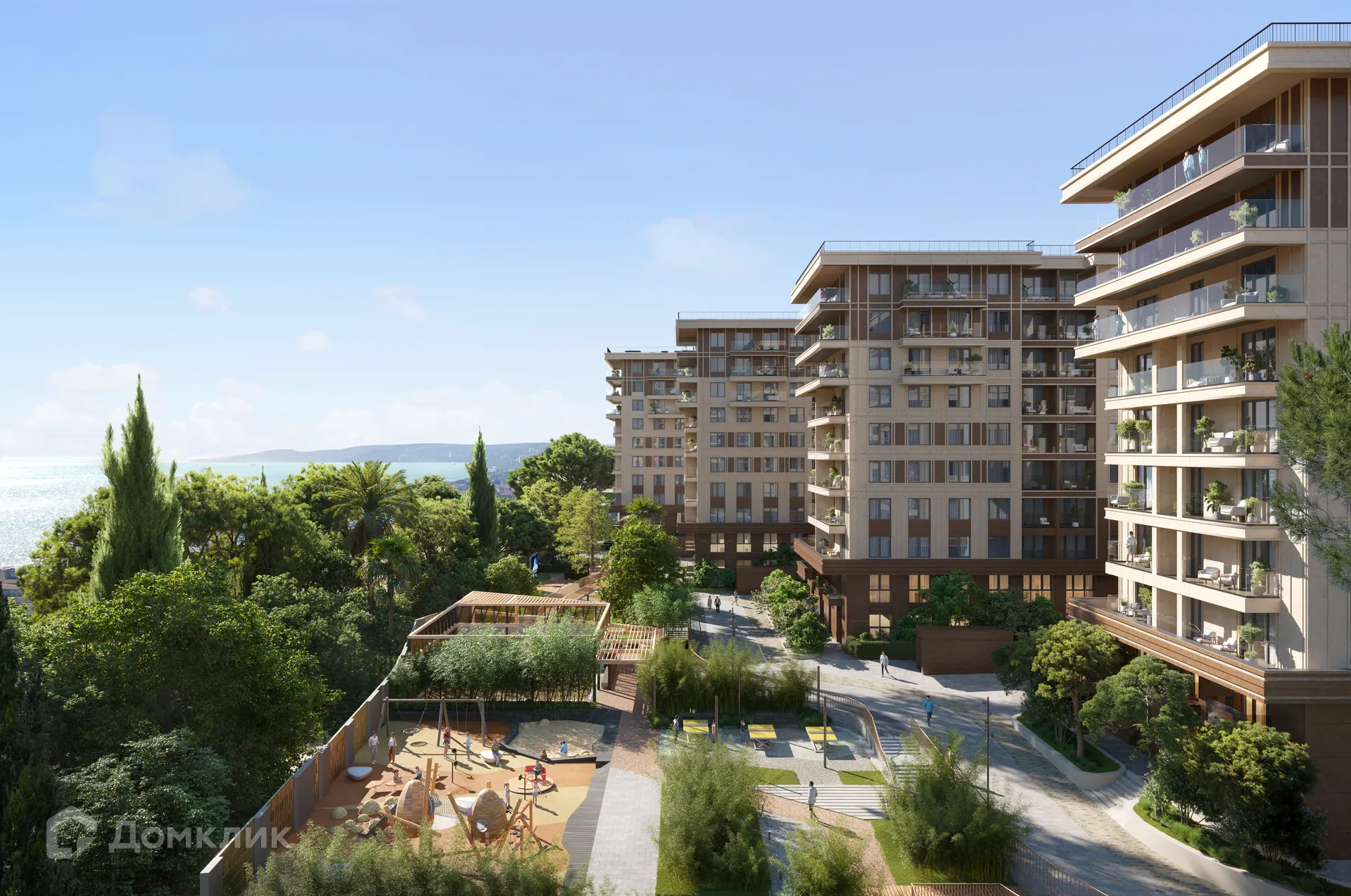 Планировка 3-комнатной квартиры 58.7 м² в ЖК ЖК Гостиничный комплекс "Нескучный сад", г. Сочи — фото 3