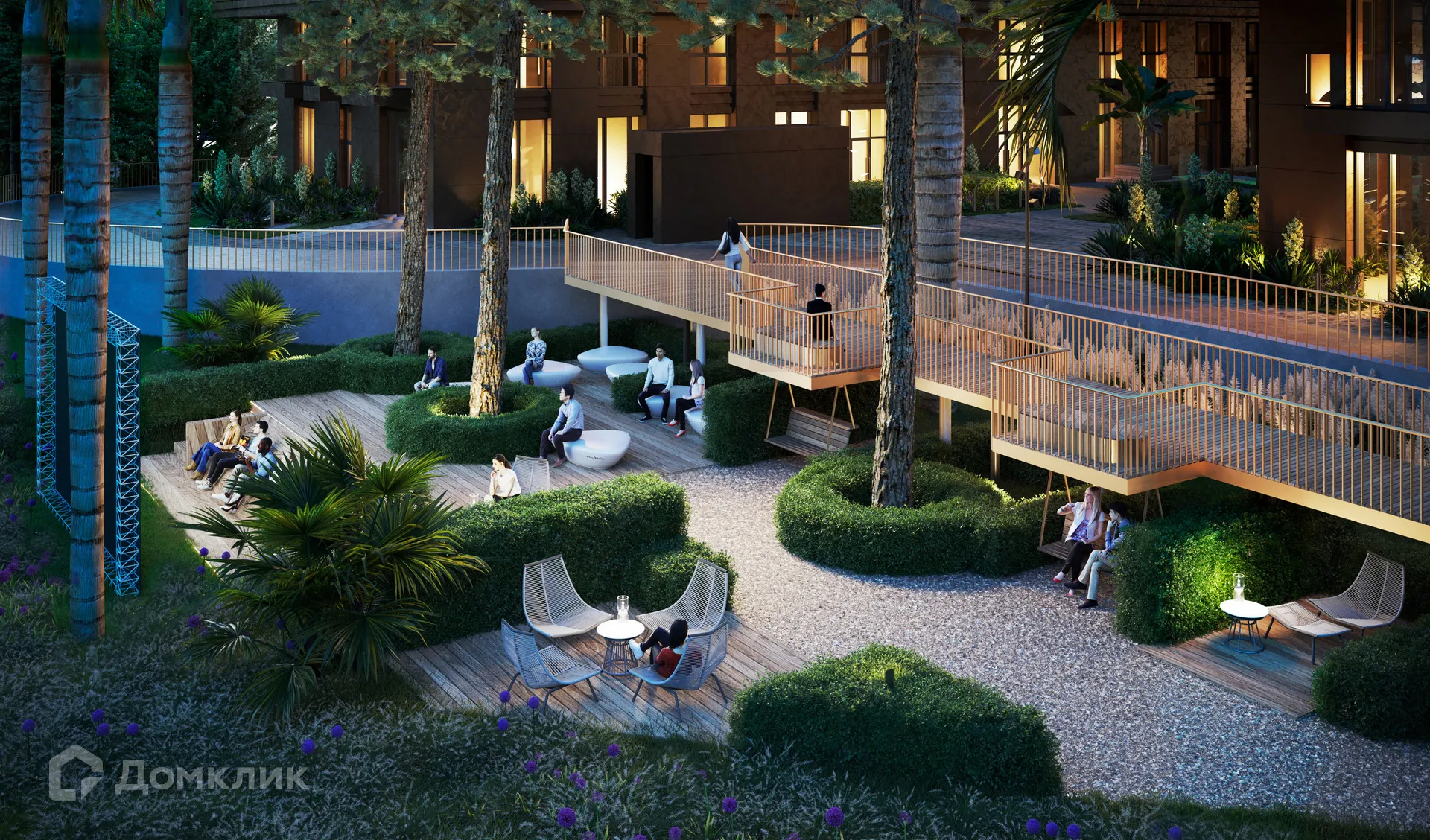 Планировка 3-комнатной квартиры 58.7 м² в ЖК ЖК Гостиничный комплекс "Нескучный сад", г. Сочи — фото 5