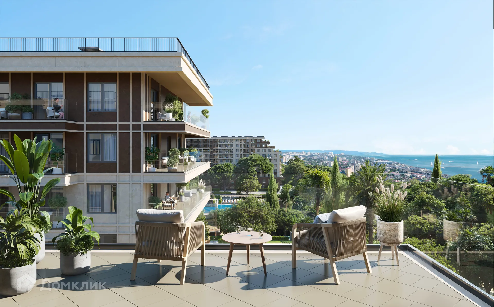 Планировка 3-комнатной квартиры 58.7 м² в ЖК ЖК Гостиничный комплекс "Нескучный сад", г. Сочи — фото 10