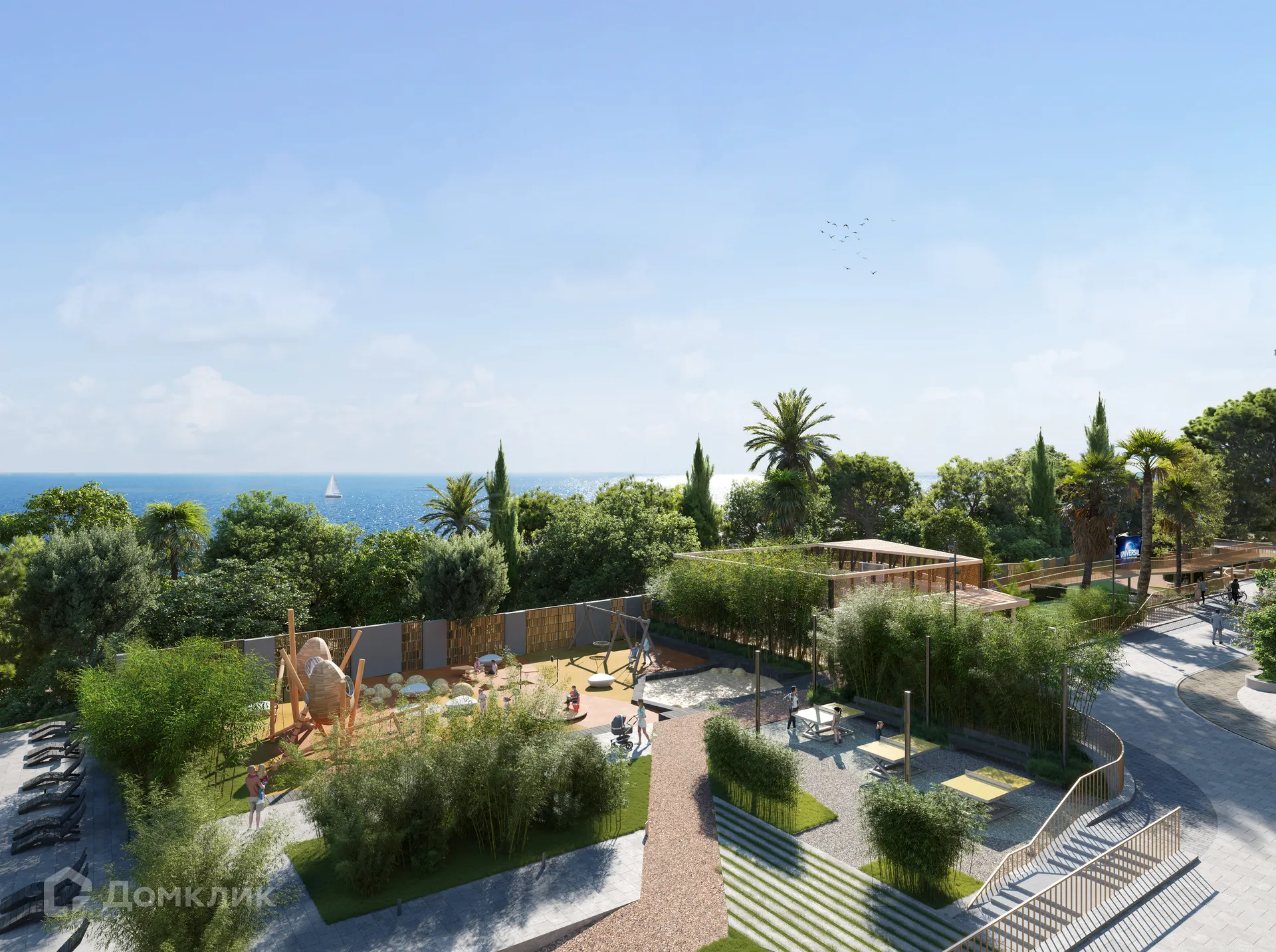 Планировка 3-комнатной квартиры 58.7 м² в ЖК ЖК Гостиничный комплекс "Нескучный сад", г. Сочи — фото 12