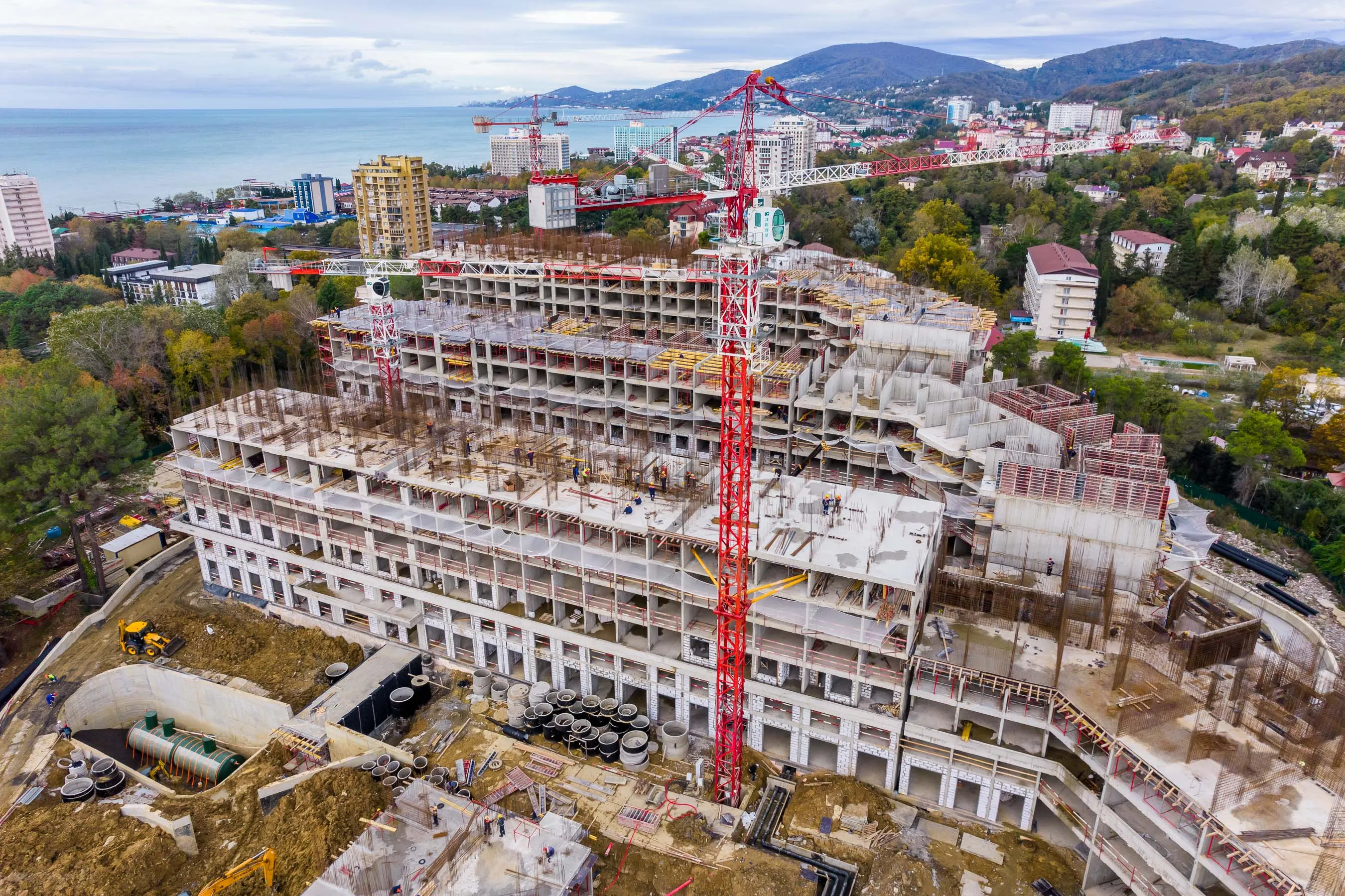 ЖК Гостиничный комплекс "Нескучный сад" ход строительства